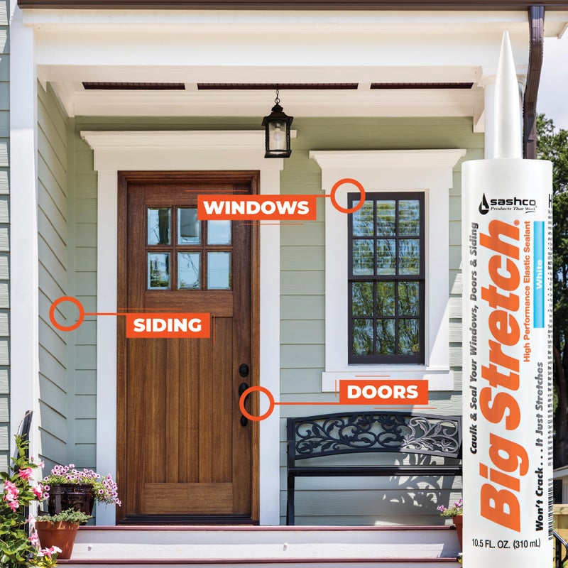 Sashco 10012 10.5oz Sashco Sealants 10.5-Ounce Redwood Big Stretch Caulk & Seal, 10.5-Ounce - Image 5